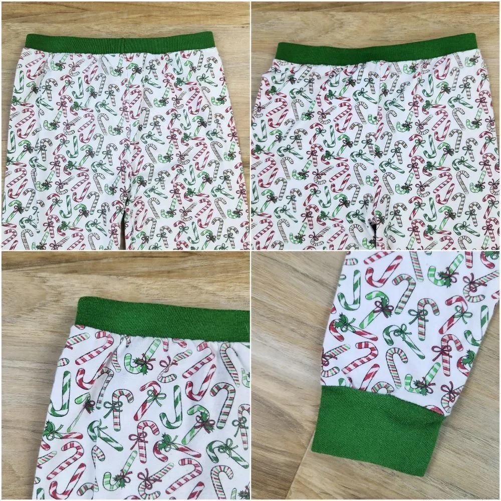 🔥Sleepyheads Green & White Candy Cane Pajama Set Youth 12